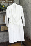 Auden Womens Terry Bath Robe Belted 90499895 White XS/S