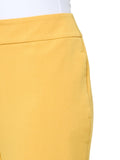 Kasper Womens Plus Size Fly Front Slim Pants 10902147 Butterscotch Yellow 20W