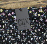 CCX Womens Trendy Plus Size Summer Daisy Camisole Top Summer Daisy Black 18W