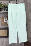 State Of Day Womens Printed Poplin Pajama Pants 100180269MS Tea Green Striped M