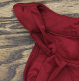 INC International Concepts Gathered Halter Neck Blouse Top Ruby Slipper Red L