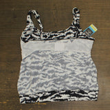 Swim Solutions Plus Size Blouson Underwire Tankini Swim Top Black / White 20W