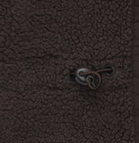 All In Motion Womens Long High Pile Fleece Full Zip Drawstring Jacket Brown 2XL