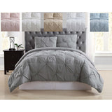 Truly Soft Pleated Duvet Set 3-Piece 72236640034 Ivory  Off White Full/Queen