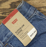 Levi's Womens Superlow Loose Snap Zip Fly Jeans 94417325 All Over Blue 29X32
