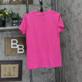 La Pop Art Womens Heart Babeball Mom Graphic T-Shirt Tee Pink M