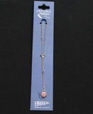 Crystale by L & J Pendant Swarovski Crystal Anklet Silver Gray / Pink 8" + 1.5"