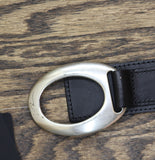 Rag & Bone Womens Ryder Buckle Leather Elastic Belt RL5F25HA32L Black S