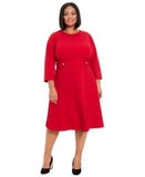 London Times and Special Occasions-Versatile Wedding Guest Dresses Savvy Red 20W