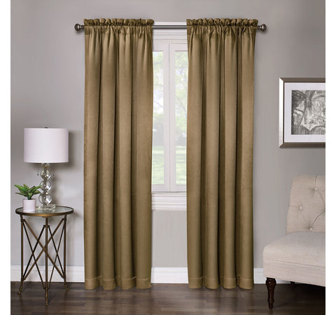 Regal Home Rod Pocket Light-Filtering Single Curtain Panel Gold Yellow 50x95