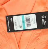 Karl Lagerfeld Paris Eyelet Cotton A-Line Shirtdress Belted Coral Orange Pink 16