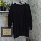 Keren Hart Womens Ribbed Stretch Open Front Knit Cardigan Black XL