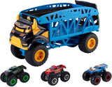 Hot Wheels Monster Mover Transporter with 3 Monster Trucks Multicolor
