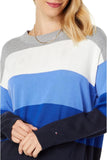 Tommy Hilfiger Striped Crewneck Everyday Sweater J2XSN744 Heather Grey XL