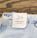 Mango Leg High Waist Button Fly Adjustable Jeans Light Blue US 2 (EUR 34)