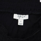 Style & Co Womens Textured Tie-Waist Wide-Leg Pants 100054433 Black M