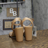 A New Day Womens Block Sal Heels 83821288 Tan Brown 11M