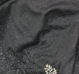 SLNY Womens Formal Long Glitter Mesh Stretch 9133153 Smoke Gray 6