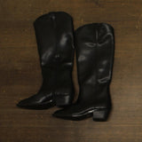 DV Dolce Vita Womens Kit Western Knee High Boot Black 6.5M