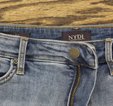 NYDJ High Rise Wide Leg Ankle Jeans A694914 Barcelona Blue 10