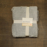 Arch Studio Modern Ribbed Plush Blanket 100211915TW Silver Gray Twin