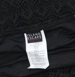 Island Escape Magnolia Underwire Swim Dress Crochet One Piece N760156 Black 6
