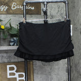 Leilani Womens Ladies Ruffle Skirtini Swim Skirt Bottom Black 14