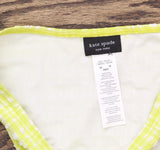 Kate Spade Plaid High Cut Bikini Bottom S9D533 Nappa Cabbage Green Muti XS