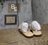 Wild Pair Womens Ginnie Embellished Flat Sandals Banded Silver Bling Gray 9M