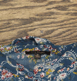 City Studios Juniors Tiered Chiffon Fit & Flare Dress Teal Blue / Rust XL