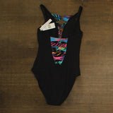 Bleu Rod Beattie Wild Thing Plunge Over-the-Shoulder One-Piece Swimsuit Black 6