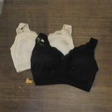 Rhonda Shear Womens LOT OF 2 Pin Up Bras Lace Trim 678556 Black / Nude XL