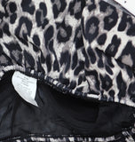 Swim Solutions Off-The Shoulder One Piece Swim Leaping Leopards Black Multi 18W