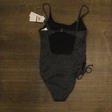 Salt + Cove Juniors Lurex Open-Back Scoop-Neck One-Piece Swimsuit Black XS