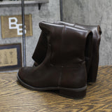 INC International Concepts Wide-Calf Leather Riding Boots Chocolate Brown 6M-WC