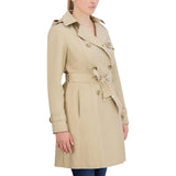 Cole Haan Signature Womens Belted Trench Coat Khaki Brown XS