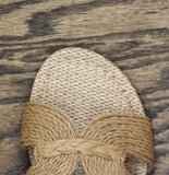 DV Dolce Vita Raffia Criss Cross Strap Flat Slide Sandals Cafe Brown 5.5M