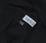Calvin Klein Womens Long Sleeve Mock Neck Smocked Blouse Black XL