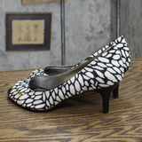 Bandolino Womens Vintage Stiletto Open Toe Heels 1673fe6604a58e Black / White 6M