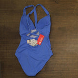 Tommy Bahama Womens Pearl Lace-Back One Piece Swimsuit Paradiso Blue 12