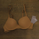 Auden Womens Luxe Stretch Comfort Wire Demi Bra 94266698 Caramel Brown 34A