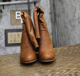 Journee Collection Langly Womens Wedge Knee High Boots Brown 8M