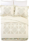 Mary Janes Farm Vintage Treasure Cotton Embroidered Bedspread Ivory King