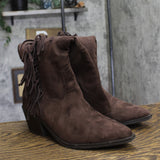Universal Thread Patsy Tall Fringe Western Boots Cowgirl Chocolate Brown 11M