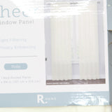 Regal Home Voile Rod Pocket Sheer Single Curtain Panel Ivory Off White 54x84