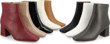 Journee Collection Womens Haylinn Bootie with Square Toe and Block Heel Black 9M