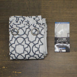 Max Blackout Campbell Geo Jacquard Grommet Single Curtain Panel Navy Blue 50x95