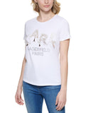 Karl Lagerfeld Paris Womens Necklace Graphic T-Shirt L2WHA011
