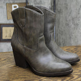Madden Girl Ramz Women Western Booties 2495380 Gray 6.5M