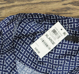 Alfani Womens Satin V-Neck Tank Top Navy Blue XL